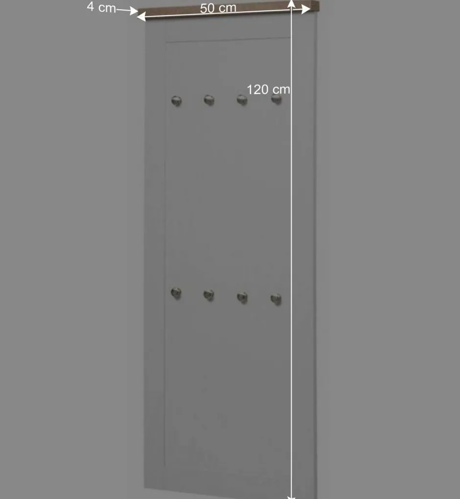 Garderobenpaneel mit 8 Kleiderhaken - Nudion^Wohnen