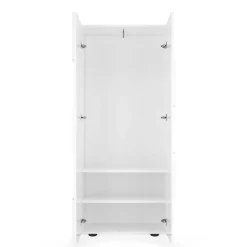 Wohnen Garderobenschrank in Weiß hochglänzend - Castalla