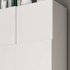 Wohnen Garderobenschrank in Weiß hochglänzend - Castalla