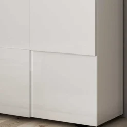 Wohnen Garderobenschrank in Weiß hochglänzend - Castalla