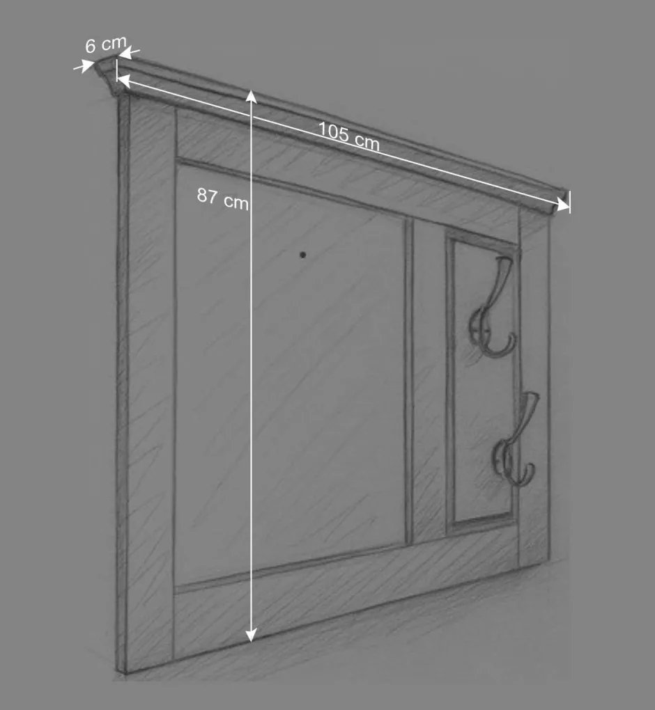 Wohnen Garderobenspiegel Jytte mit Haken