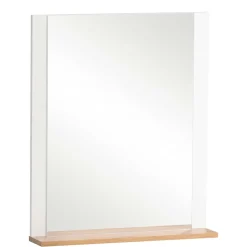 Garderobenspiegel mit Ablage in Weiß & Eiche - Goliat^Wohnen New