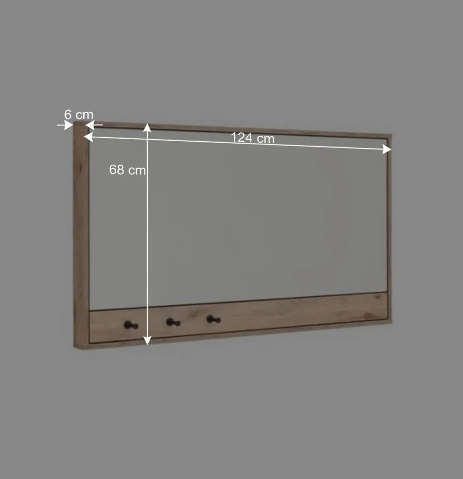 Garderobenspiegel mit drei Schlüsselhaken - Vapposia^Wohnen Hot