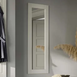 Garderobenspiegel mit weiß lackiertem Holzrahmen - Indico^Wohnen Discount