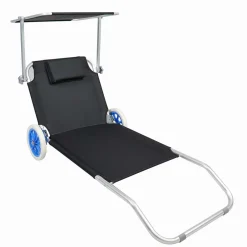 Garten & Strand Roll-Liege mit Dach - Locoro^Wohnen Hot