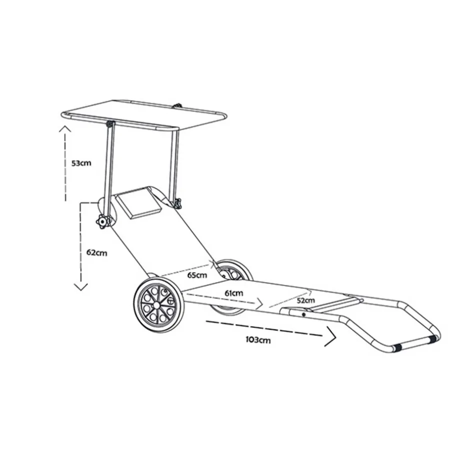 Garten & Strand Roll-Liege mit Dach - Locoro^Wohnen Hot