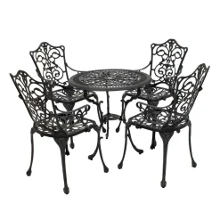 Wohnen Garten Aluguss Sitzgruppe für 4 Personen - Berucas (fünfteilig)