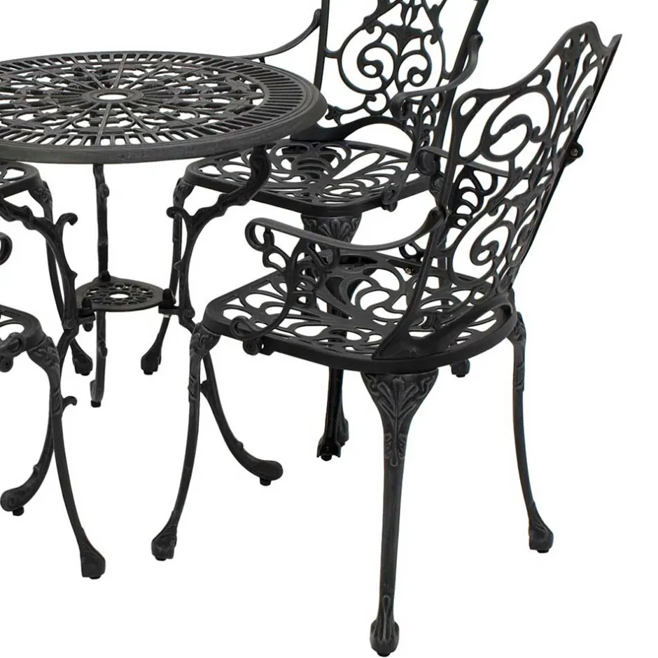 Wohnen Garten Aluguss Sitzgruppe für 4 Personen - Berucas (fünfteilig)