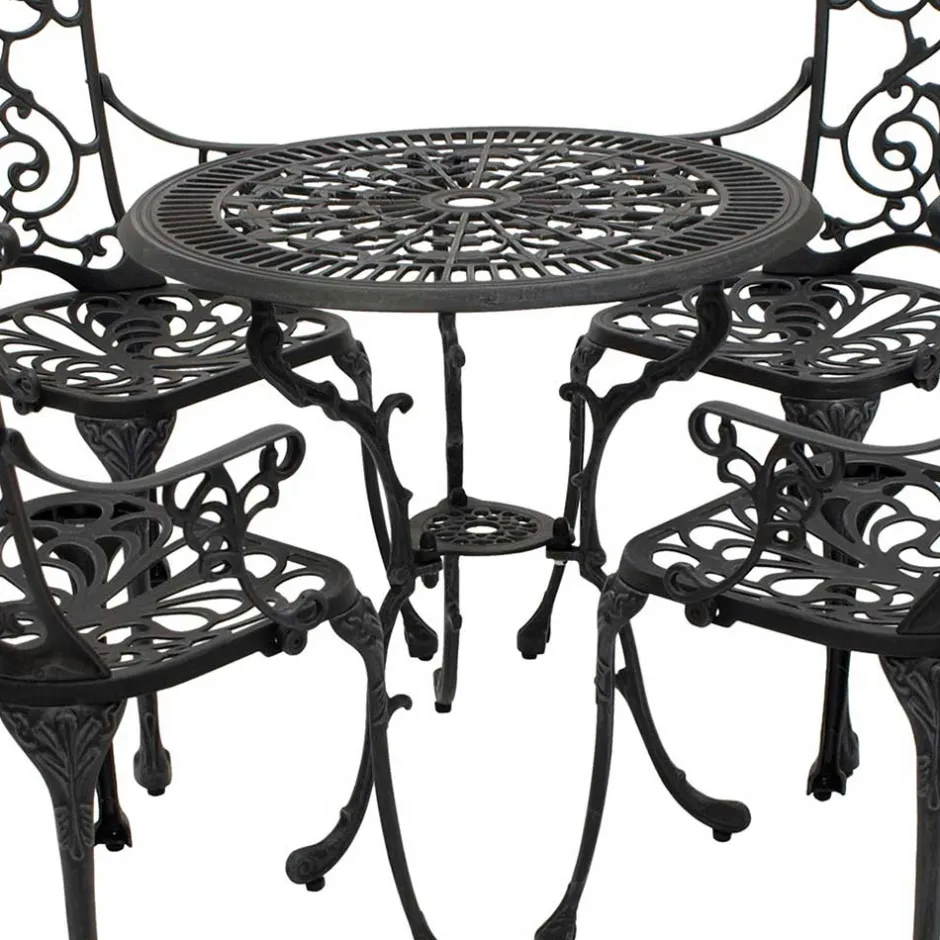 Wohnen Garten Aluguss Sitzgruppe für 4 Personen - Berucas (fünfteilig)