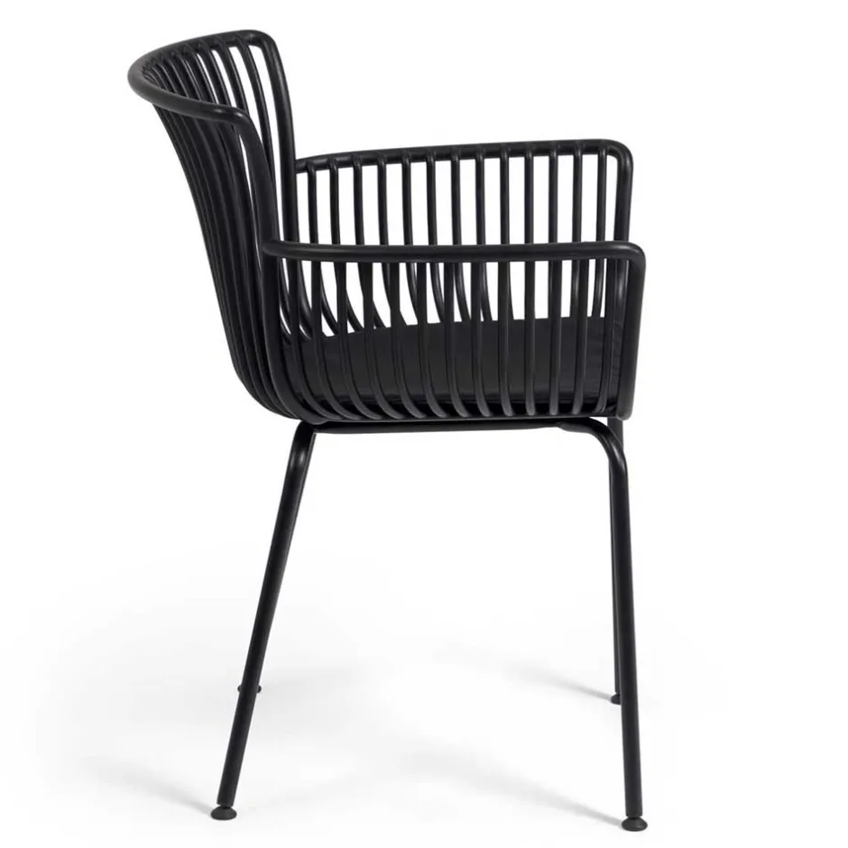 Wohnen Garten Armlehnenstühle in Schwarz - Combo (4er Set)