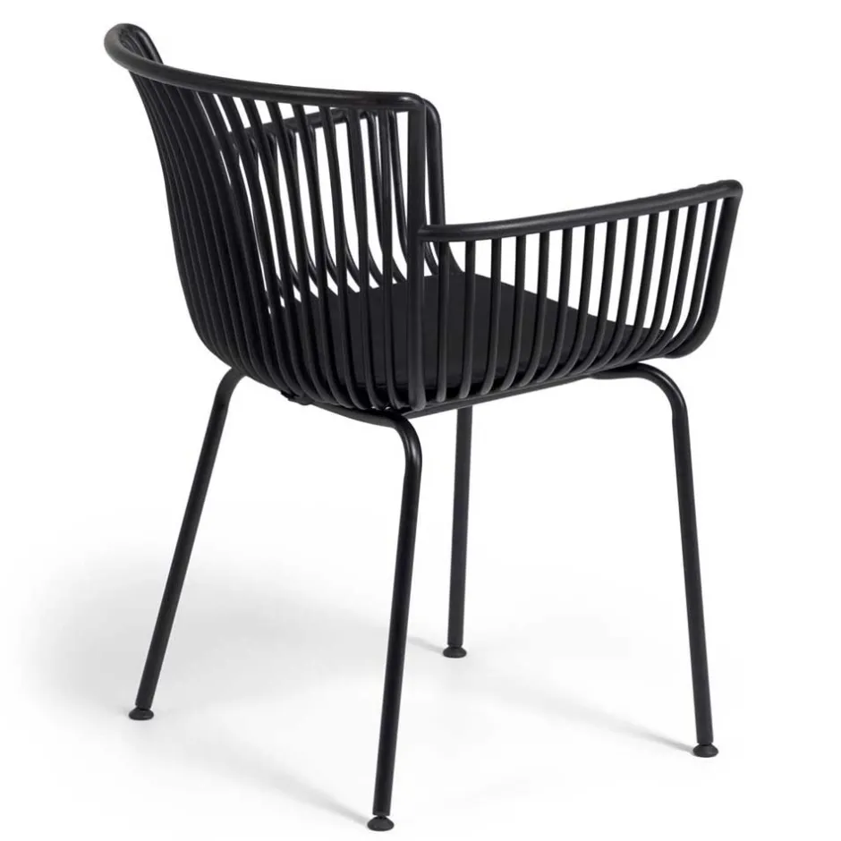 Wohnen Garten Armlehnenstühle in Schwarz - Combo (4er Set)