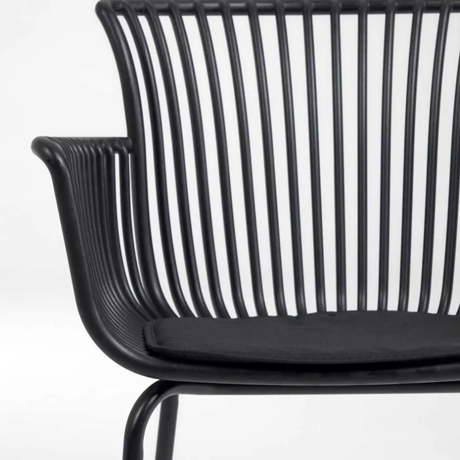 Wohnen Garten Armlehnenstühle in Schwarz - Combo (4er Set)