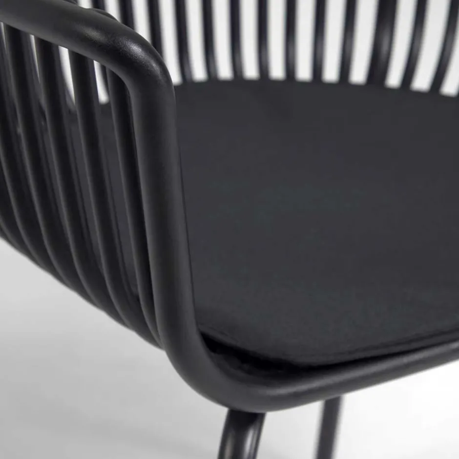 Wohnen Garten Armlehnenstühle in Schwarz - Combo (4er Set)