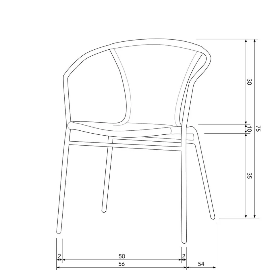 Wohnen Garten Armlehnenstühle in Oliv Grün - Puertos (4er Set)