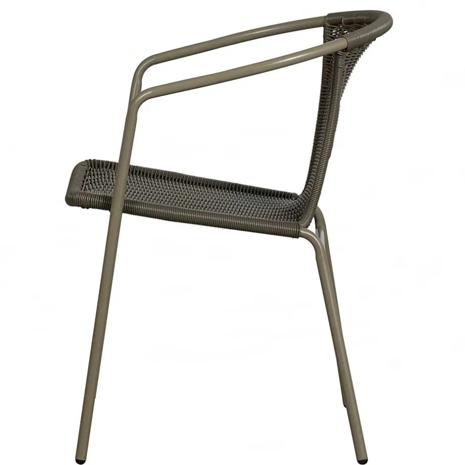 Wohnen Garten Armlehnenstühle in Oliv Grün - Puertos (4er Set)