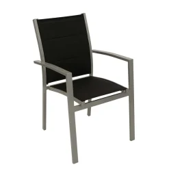 Wohnen Garten Armlehnstühle in Schwarz Stoff - Ansiana (4er Set)