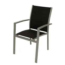 Wohnen Garten Armlehnstühle in Schwarz Stoff - Ansiana (4er Set)