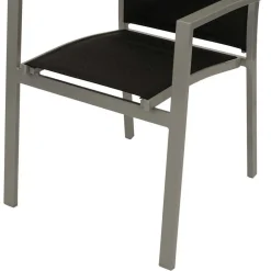 Wohnen Garten Armlehnstühle in Schwarz Stoff - Ansiana (4er Set)