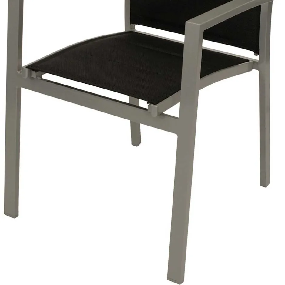 Wohnen Garten Armlehnstühle in Schwarz Stoff - Ansiana (4er Set)