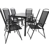 Wohnen Garten Essgruppe in Schwarz - Kameron (siebenteilig)