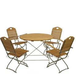 Wohnen Garten Essgruppe klappbar - Anglivia (fünfteilig)