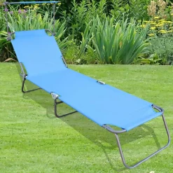 Wohnen Garten Klappliege in Blau und Schwarz - Hiltona