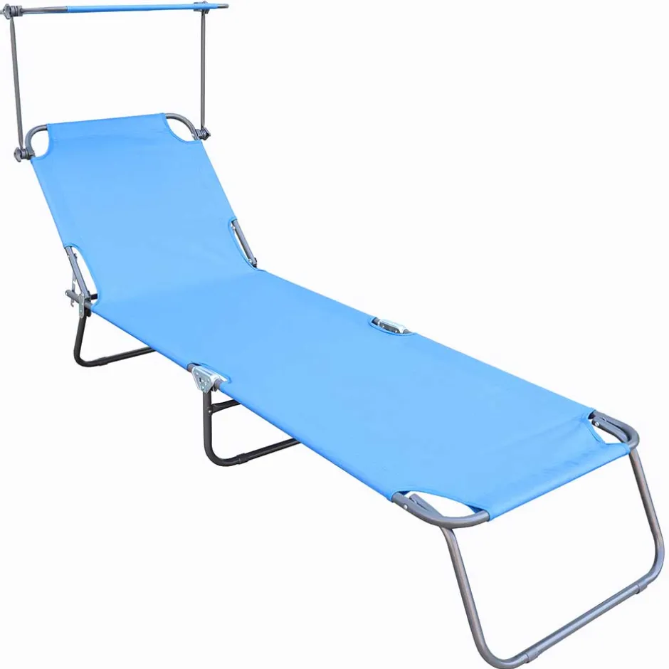 Wohnen Garten Klappliege in Blau und Schwarz - Hiltona