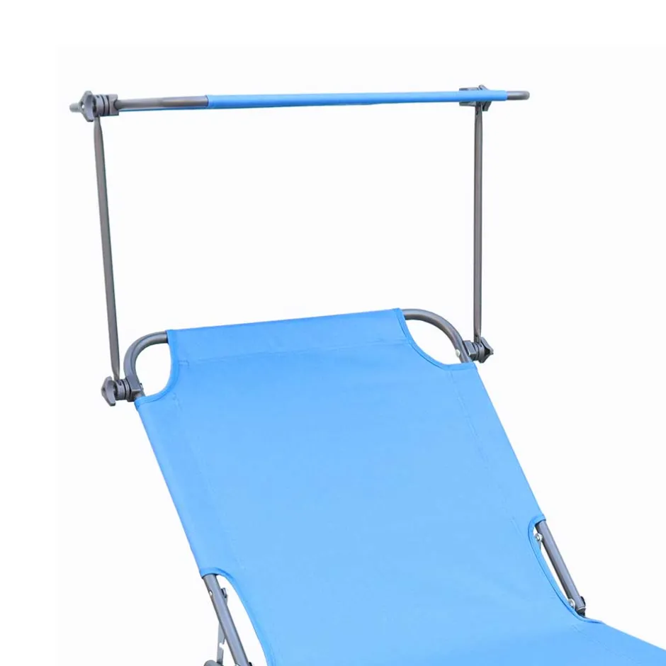 Wohnen Garten Klappliege in Blau und Schwarz - Hiltona