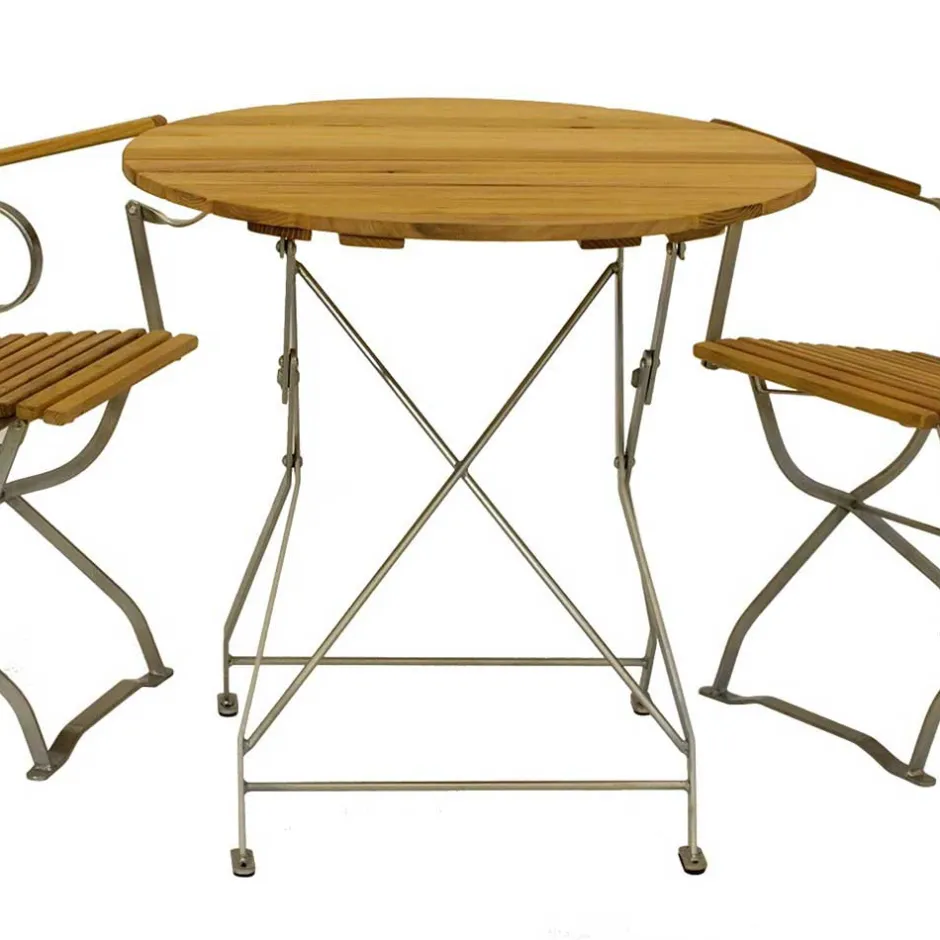 Wohnen Garten Klapptisch & 2 Klappstühle - National (dreiteilig)