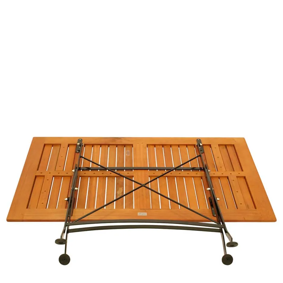 Wohnen Garten Klapptisch aus Eukalyptusholz & Stahl - Nesaris