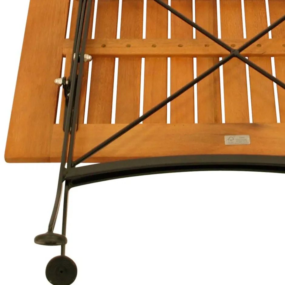 Wohnen Garten Klapptisch aus Eukalyptusholz & Stahl - Nesaris