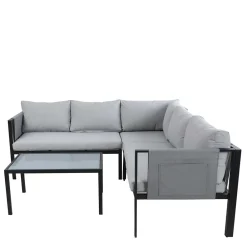 Wohnen Garten Lounge Set mit vier Sitzplätzen - Emeziano (zweiteilig)