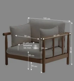 Garten Lounge Sitzgruppe Set - Perconia (vierteilig)^Wohnen Sale