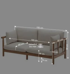 Garten Lounge Sitzgruppe Set - Perconia (vierteilig)^Wohnen Sale