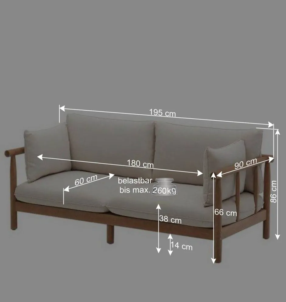Garten Lounge Sitzgruppe Set - Perconia (vierteilig)^Wohnen Sale