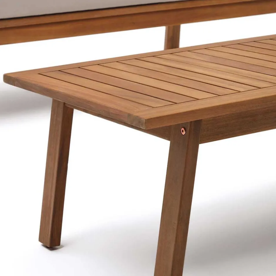 Wohnen Garten Lounge Sitzgruppe aus Massivholz - Lititia (vierteilig)