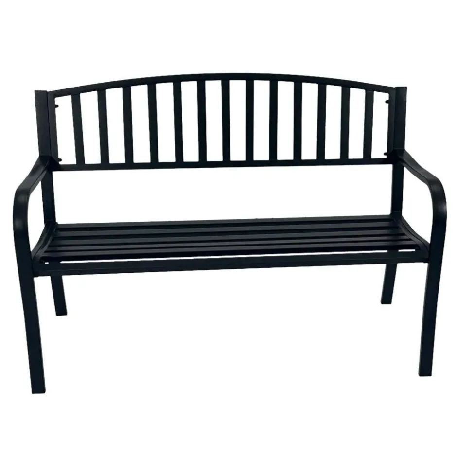 Wohnen Garten Metallbank in Schwarz - Canpur