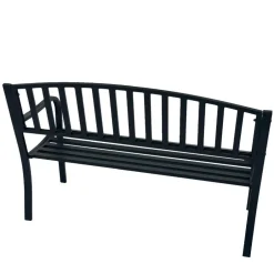 Wohnen Garten Metallbank in Schwarz - Canpur