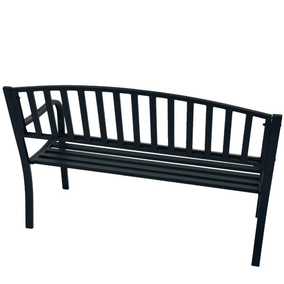 Wohnen Garten Metallbank in Schwarz - Canpur