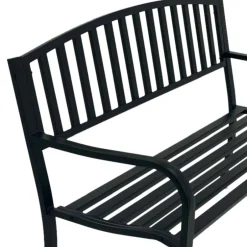 Wohnen Garten Metallbank in Schwarz - Canpur