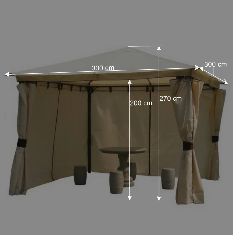 Garten Pavillon Paolo mit Seitenteilen^Wohnen Hot