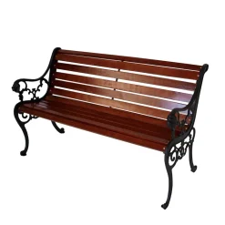 Wohnen Garten Sitzbank Espresso aus Gusseisen