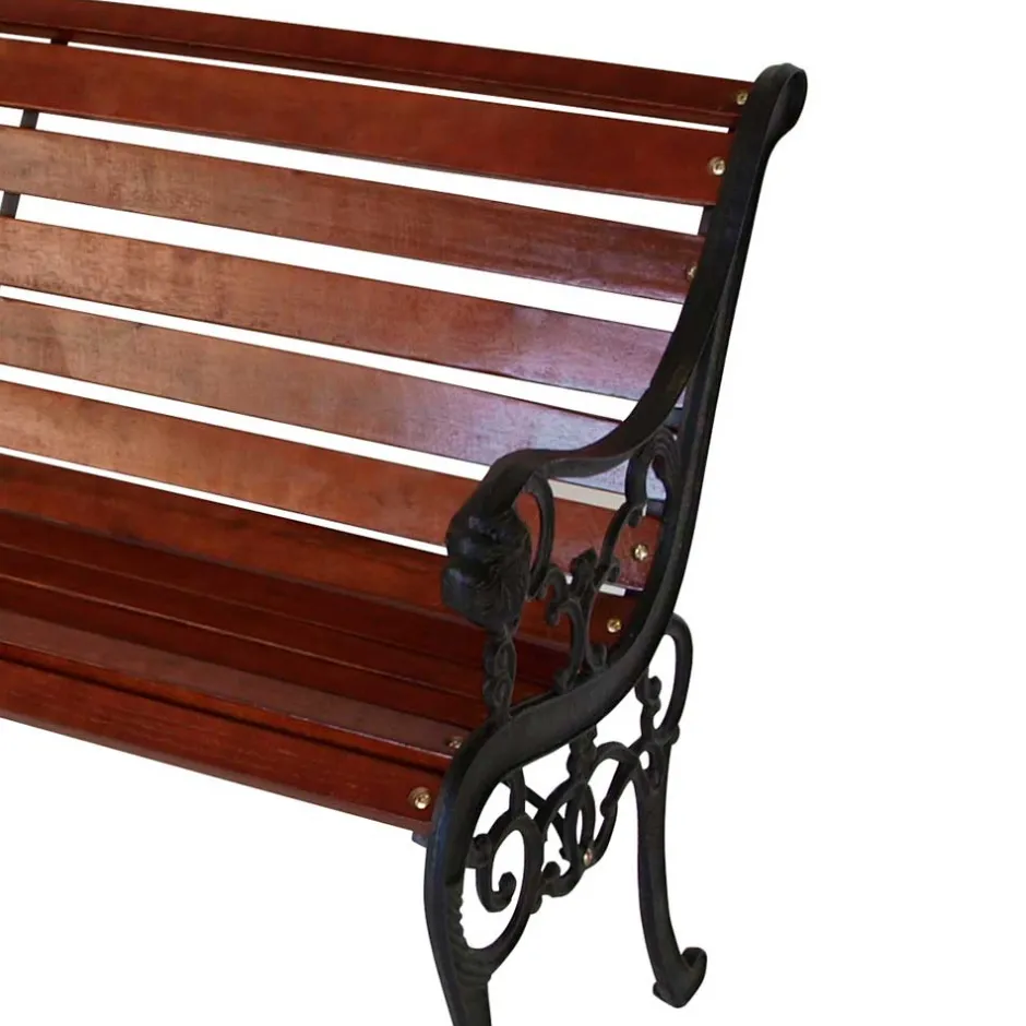 Wohnen Garten Sitzbank Espresso aus Gusseisen