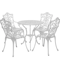 Garten Sitzgruppe aus Alu in Weiß - Monique (fünfteilig)^Wohnen Clearance