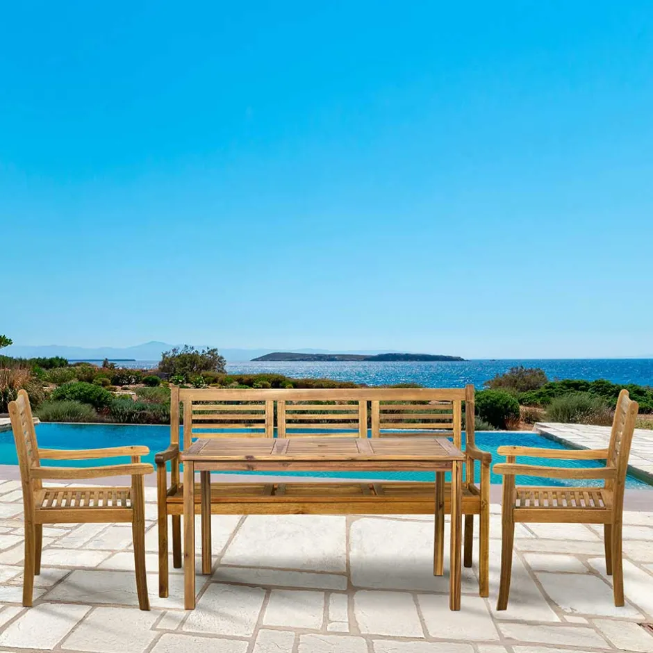 Garten Sitzgruppe mit Bank - Xose (vierteilig)^Wohnen New