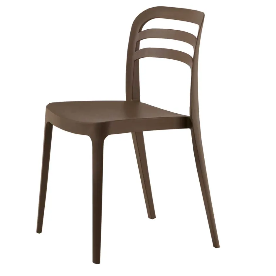 Wohnen Garten Stapelstuhl in Taupe - Stanford (4er Set)