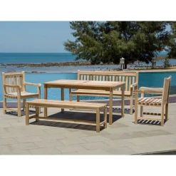 Wohnen Garten Teakholz Sitzgruppe Set - Klahuma (fünfteilig)