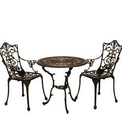 Garten Tisch & 2 Stühle aus Alu Guss - Taifun (dreiteilig)^Wohnen Discount