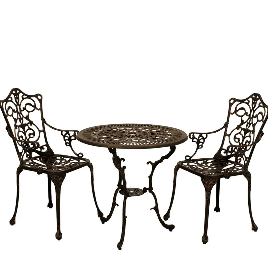 Garten Tisch & 2 Stühle aus Alu Guss - Taifun (dreiteilig)^Wohnen Discount