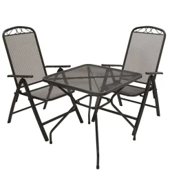 Wohnen Garten Tisch & zwei Klappsessel - Citro (dreiteilig)